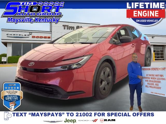 Red 2025 Toyota Prius Hatchback Front-Wheel Drive Continuously Variable Transmission