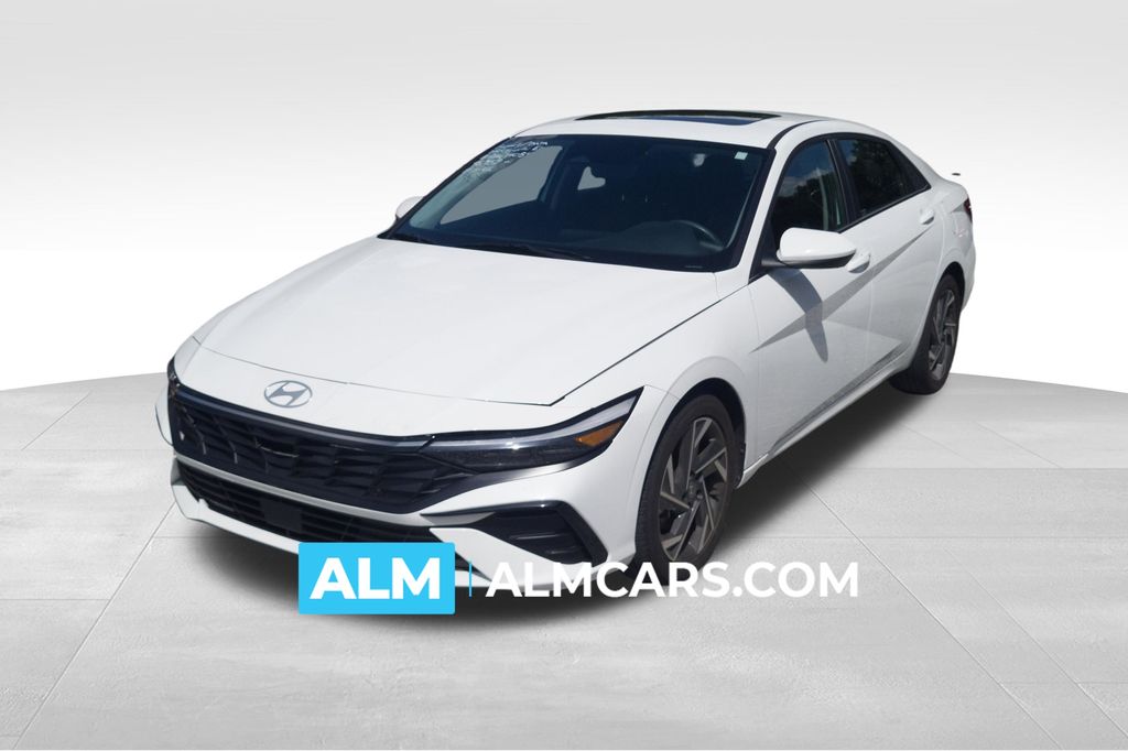 Serenity White 2024 Hyundai Elantra Sedan Front-Wheel Drive Continuously Variable Transmission