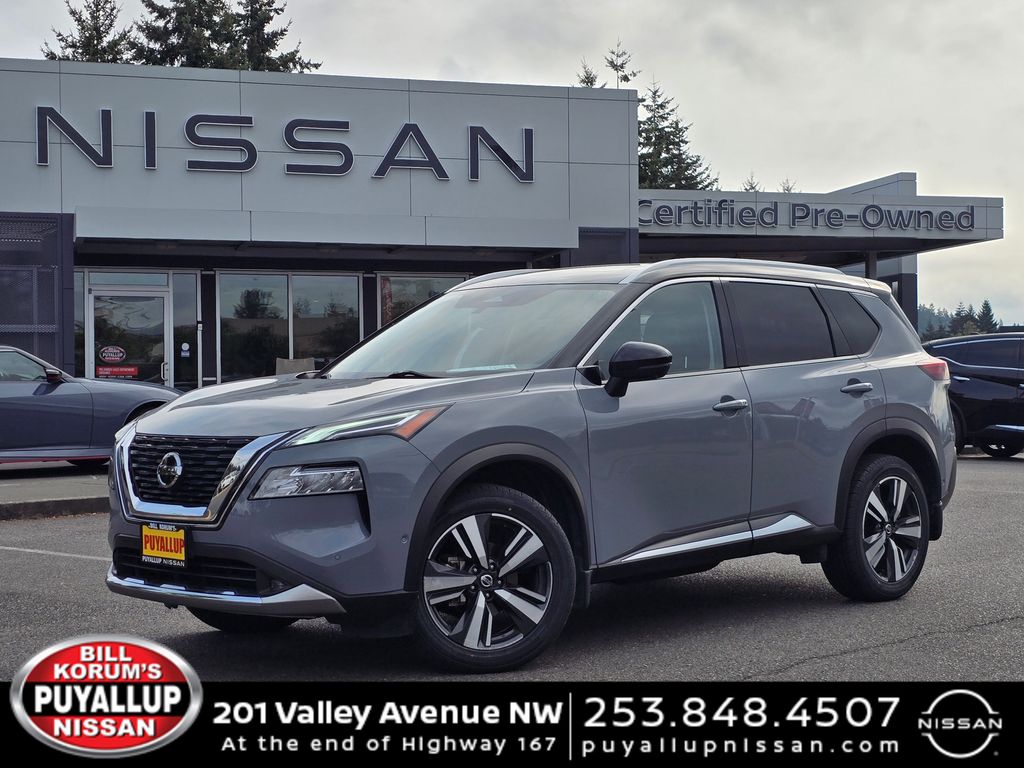 Boulder Gray Pearl/Super Black 2021 Nissan Rogue SUV / Crossover All-Wheel Drive Continuously Variable Transmission