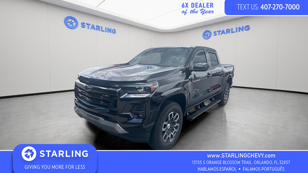 Black 2024 Chevrolet Colorado Z71 Crew Cab 4WD Pickup Truck Four-Wheel Drive 8-Speed Automatic