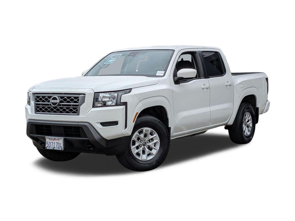 Glacier White 2024 Nissan Frontier SV Crew Cab 4WD Pickup Truck Four-Wheel Drive 9-Speed Automatic Overdrive