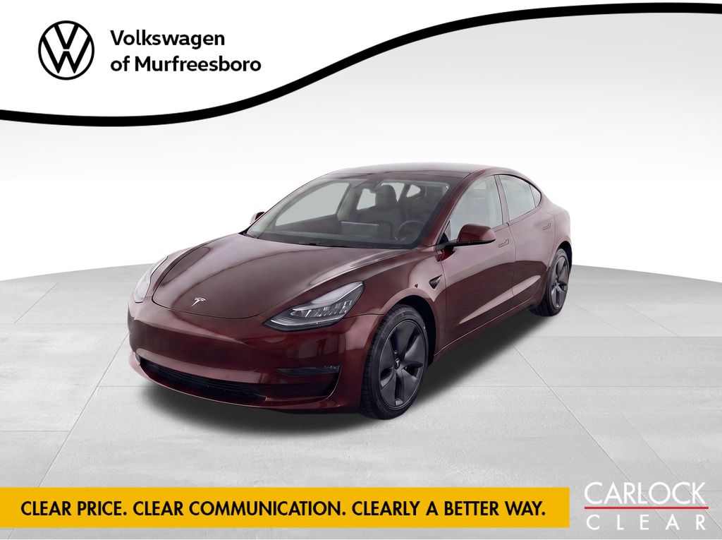 Red Multi-Coat 2019 Tesla Model 3 Sedan Rear-Wheel Drive 1-Speed Automatic