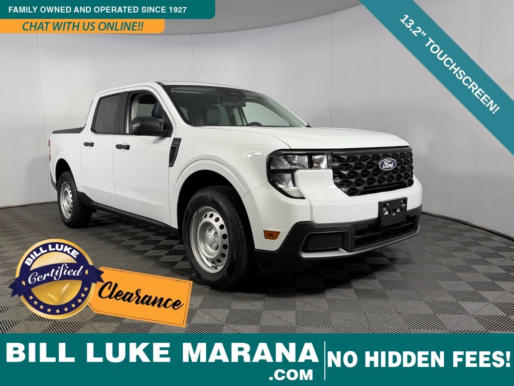 Oxford White 2025 Ford Maverick XLT SuperCrew AWD Pickup Truck All-Wheel Drive 8-Speed Automatic