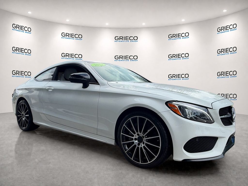 White 2017 Mercedes-Benz C-Class Coupe Rear-Wheel Drive 7-Speed Automatic