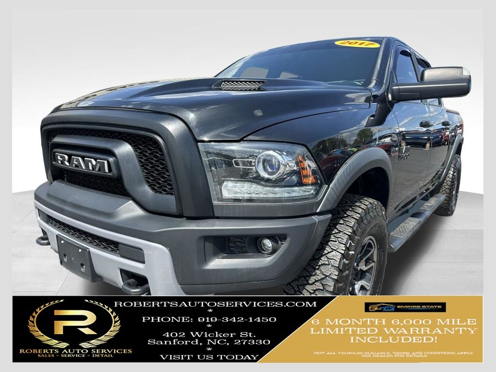 Brilliant Black Crystal Pearlcoat 2017 RAM 1500 Pickup Truck Four-Wheel Drive 8-Speed Automatic