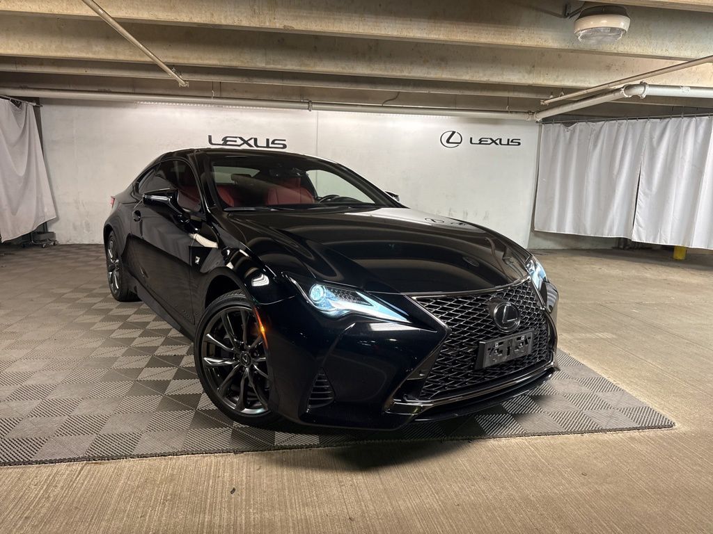 Black (Obsidian) 2022 Lexus RC 300 F Sport AWD Coupe All-Wheel Drive 6-Speed Automatic