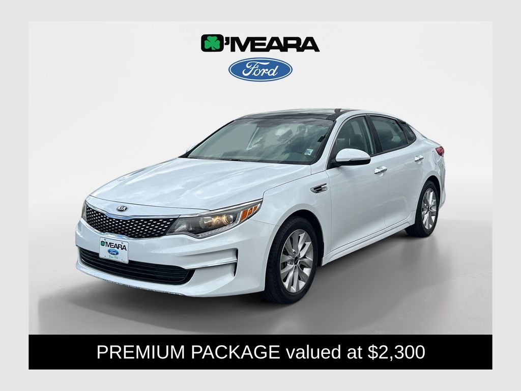 Snow White Pearl 2018 Kia Optima Sedan Front-Wheel Drive 6-Speed Automatic