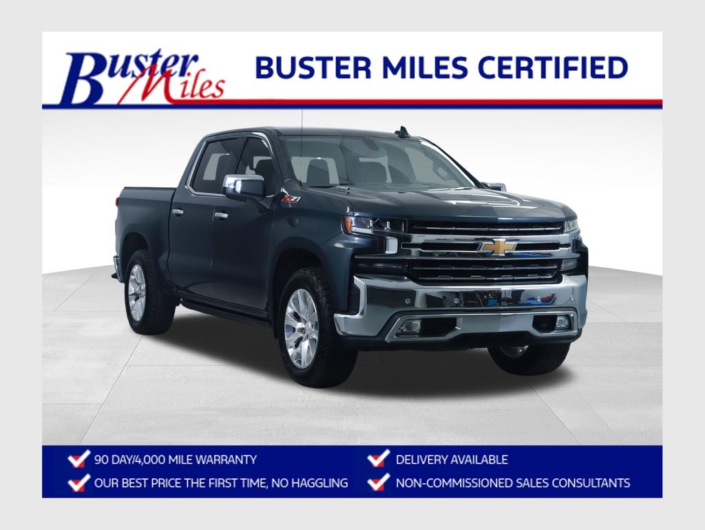 Shadow Gray Metallic 2021 Chevrolet Silverado 1500 Pickup Truck Four-Wheel Drive Automatic