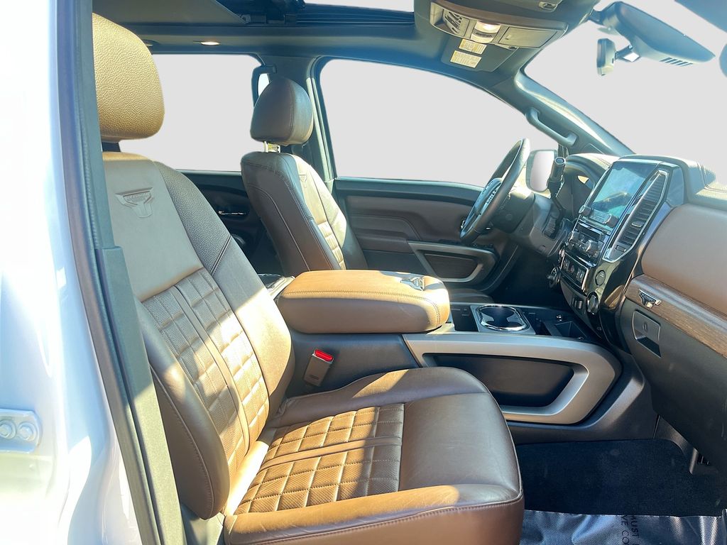 2024 Nissan Titan Platinum Reserve White at Bayshore Chrysler Jeep Dodge Ram
