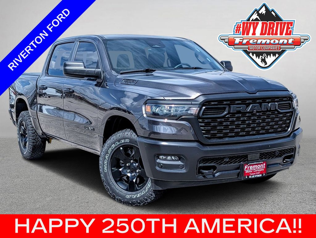 Gray (Granite Crystal Metallic Clearcoat) 2025 RAM 1500 Pickup Truck Four-Wheel Drive 8-Speed Automatic