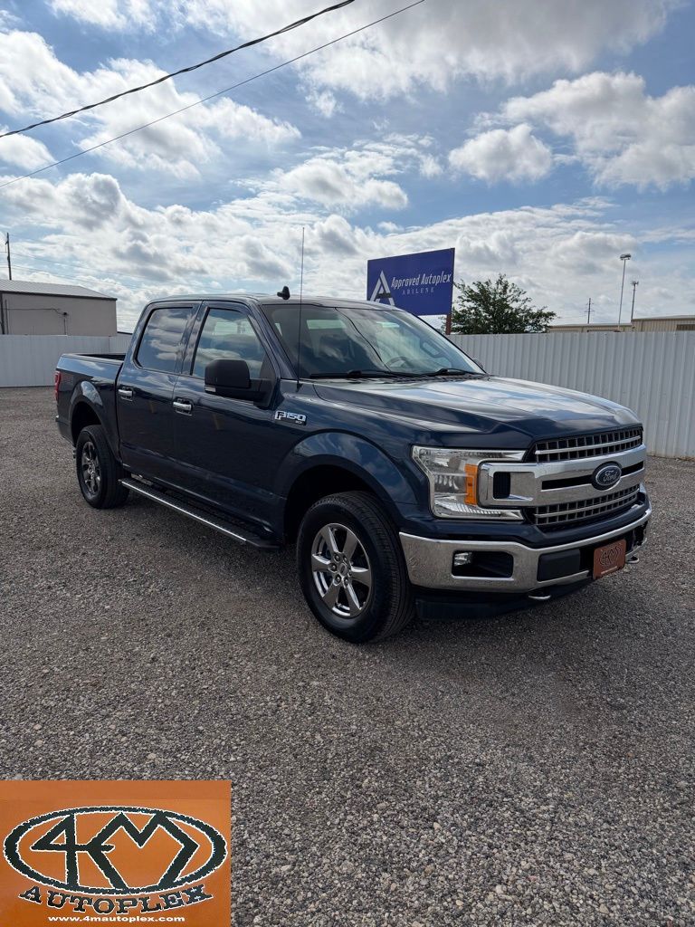 Blue 2020 Ford F-150 XLT SuperCrew 4WD Pickup Truck Four-Wheel Drive Automatic