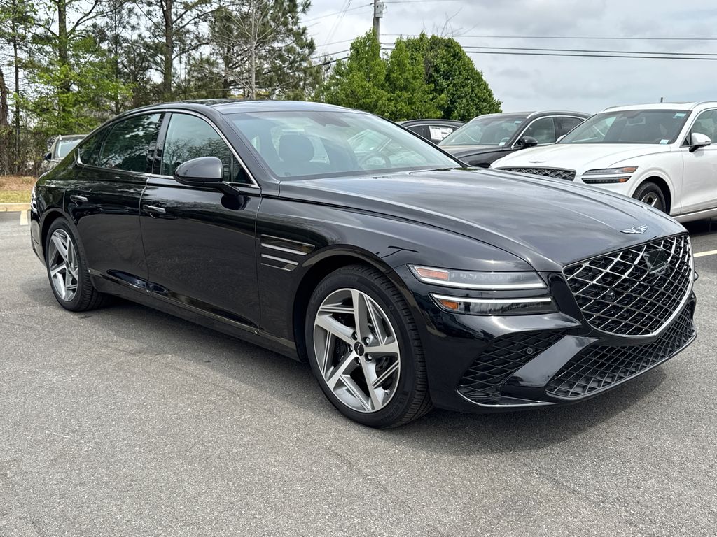 Vik Black 2025 Genesis G80 3.5T Sport Advanced AWD Sedan All-Wheel Drive 8-Speed Automatic