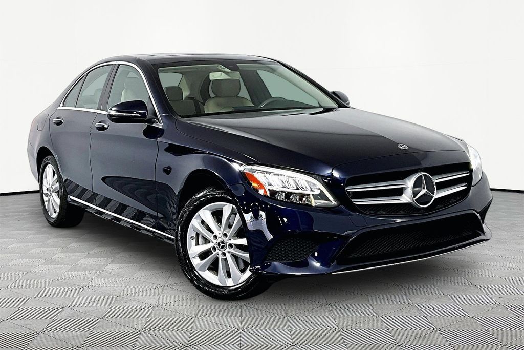 Brilliant Blue 2019 Mercedes-Benz C-Class Sedan All-Wheel Drive 9-Speed Automatic