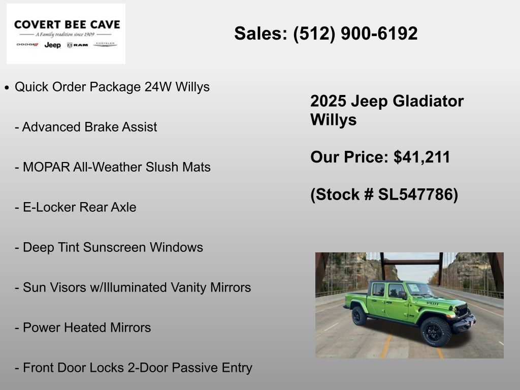 New Car 2025 Jeep Gladiator  For Sale Under $50,000 In Austin, Texas