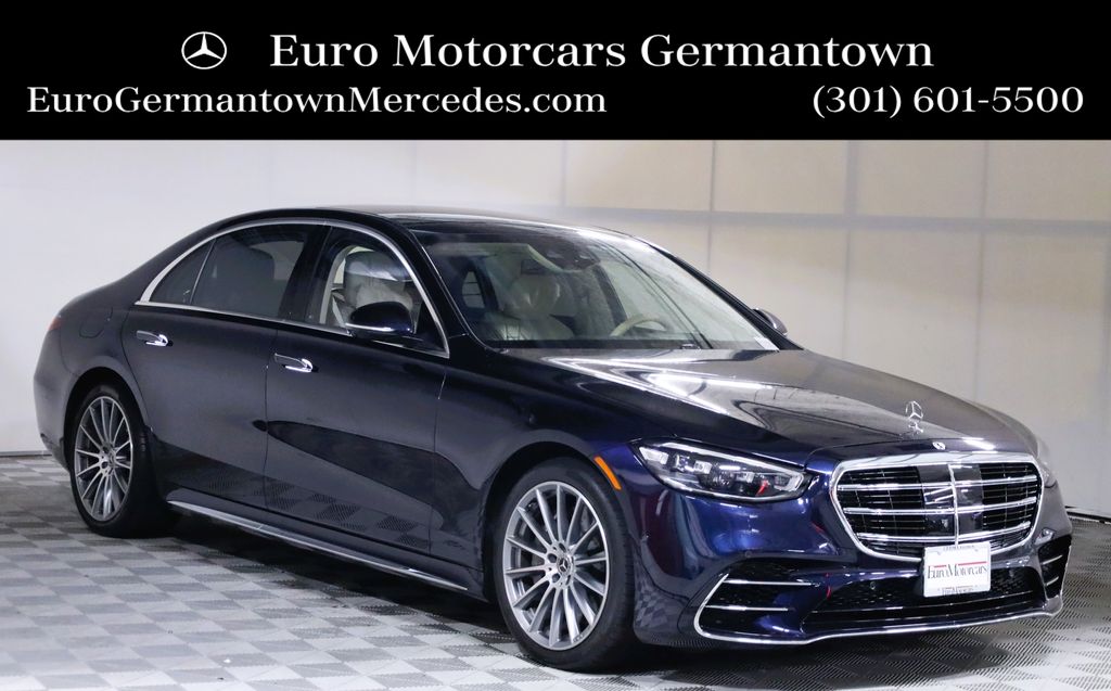 Nautical Blue Metallic 2022 Mercedes-Benz S-Class Sedan All-Wheel Drive 9-Speed Automatic