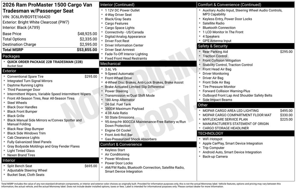 2026 RAM ProMaster Tradesman's photo