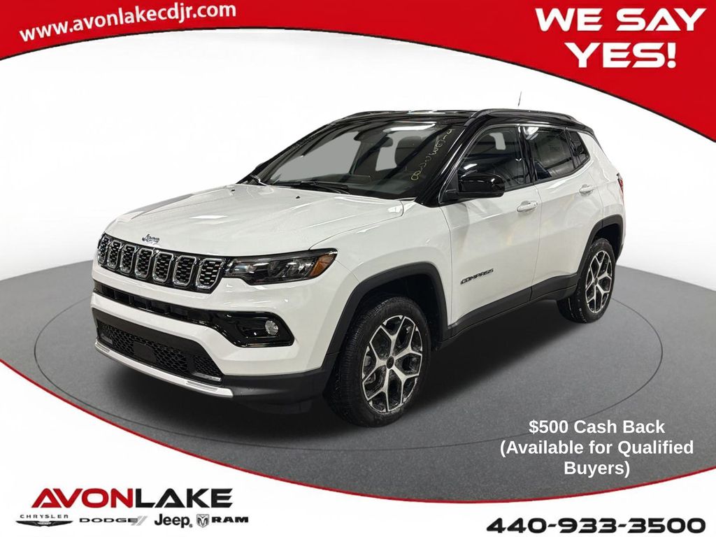 Bright White Clearcoat 2026 Jeep Compass Limited 4WD SUV / Crossover Four-Wheel Drive 8-Speed Automatic