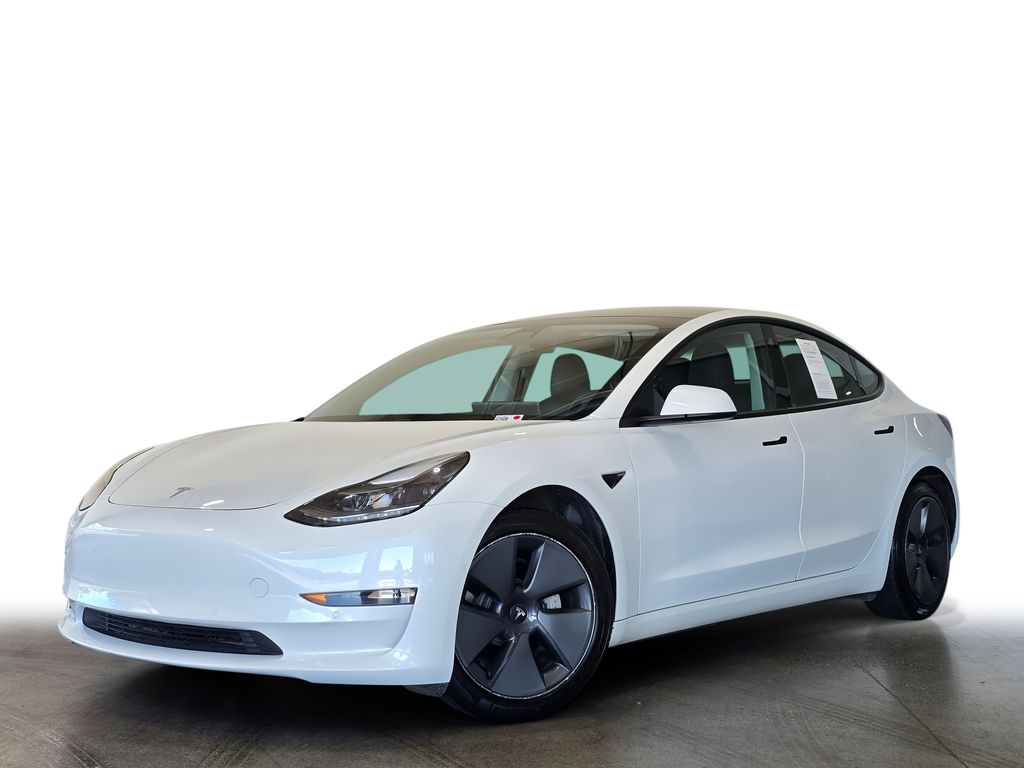 Pearl White Multi-Coat 2021 Tesla Model 3 Sedan Rear-Wheel Drive 1-Speed Automatic