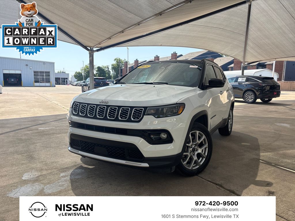 Bright White Clearcoat 2025 Jeep Compass SUV / Crossover Four-Wheel Drive 8-Speed Automatic