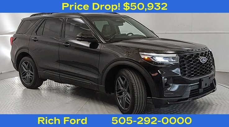 Black Metallic 2025 Ford Explorer ST AWD SUV / Crossover All-Wheel Drive Automatic