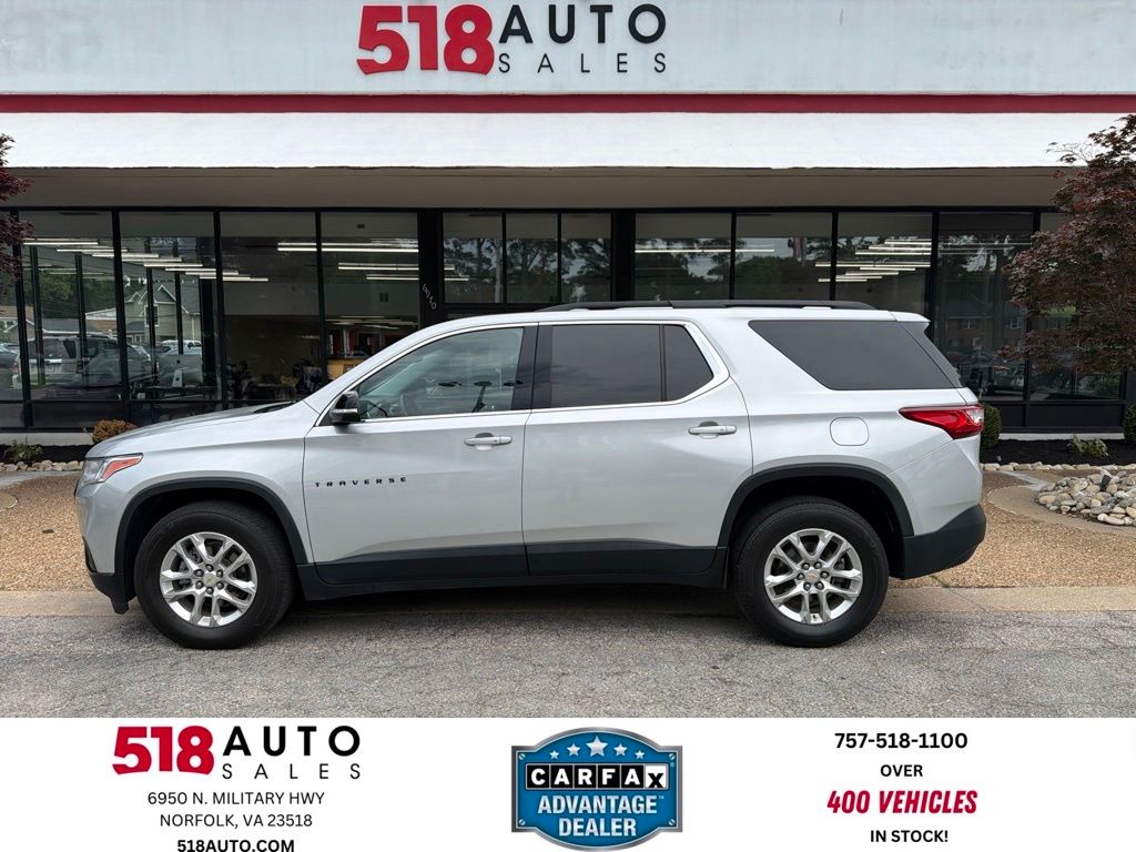 Silver Ice Metallic 2021 Chevrolet Traverse SUV / Crossover Four-Wheel Drive 9-Speed Automatic