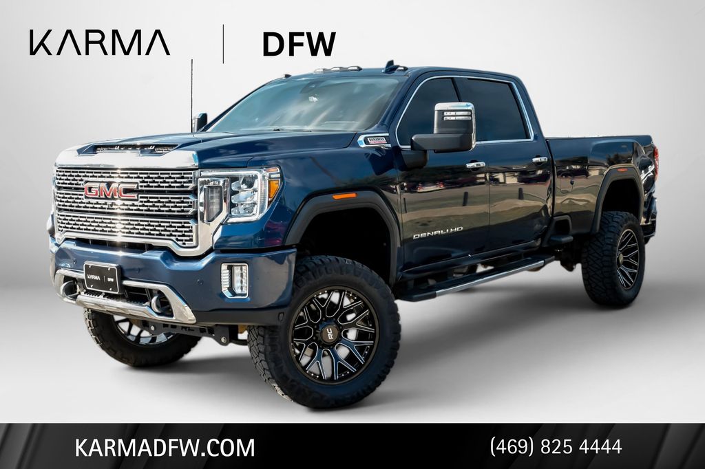 Pacific Blue Metallic 2021 GMC Sierra 3500HD Pickup Truck Four-Wheel Drive Automatic