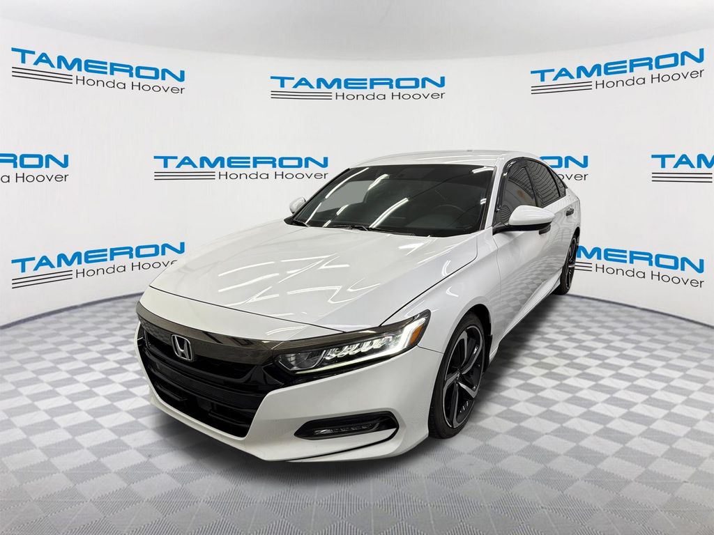White 2019 Honda Accord Sedan Front-Wheel Drive Continuously Variable Transmission