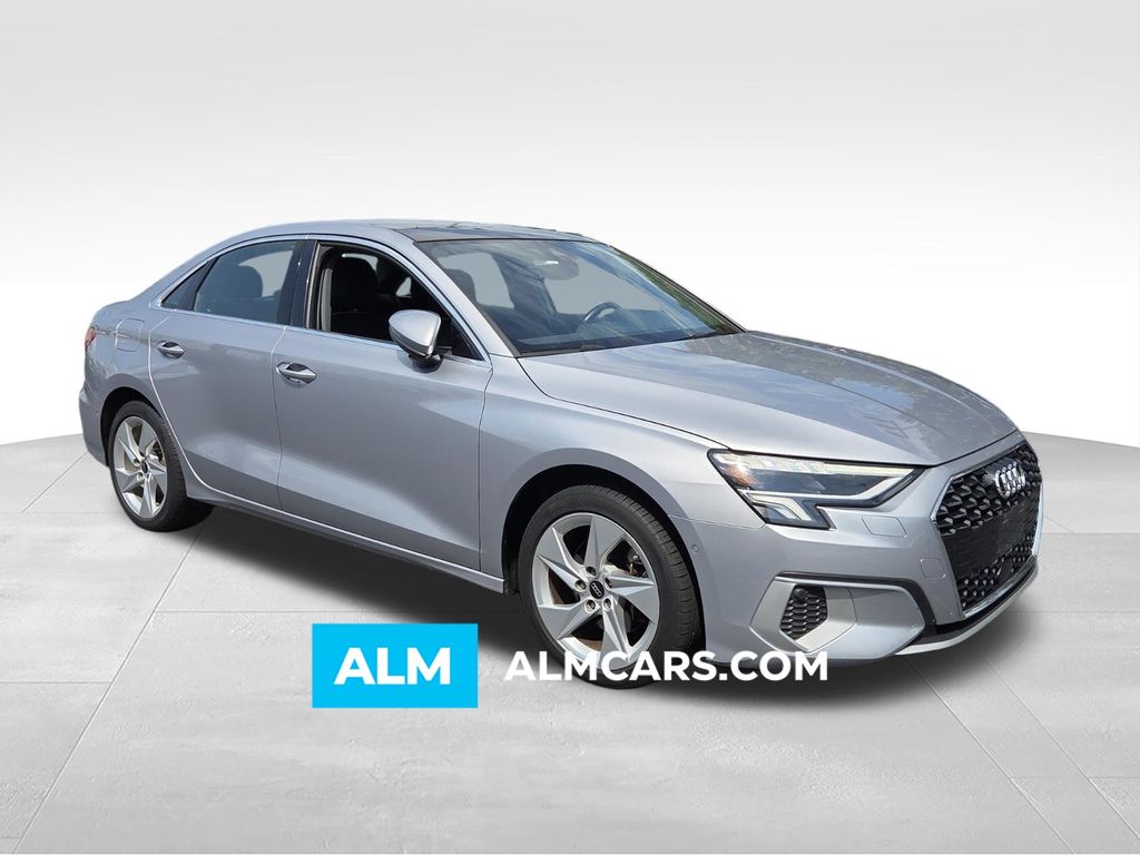Silver 2024 Audi A3 Sedan Front-Wheel Drive 7-Speed Automatic