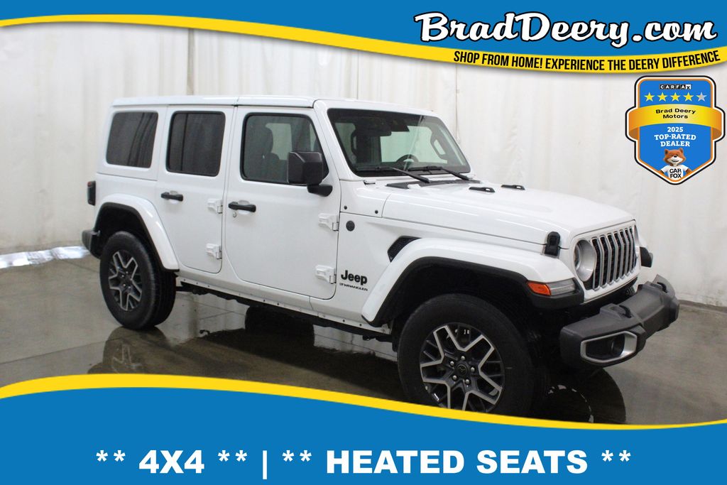 Bright White Clearcoat 2025 Jeep Wrangler Sahara 4-Door 4WD SUV / Crossover Four-Wheel Drive 8-Speed Automatic
