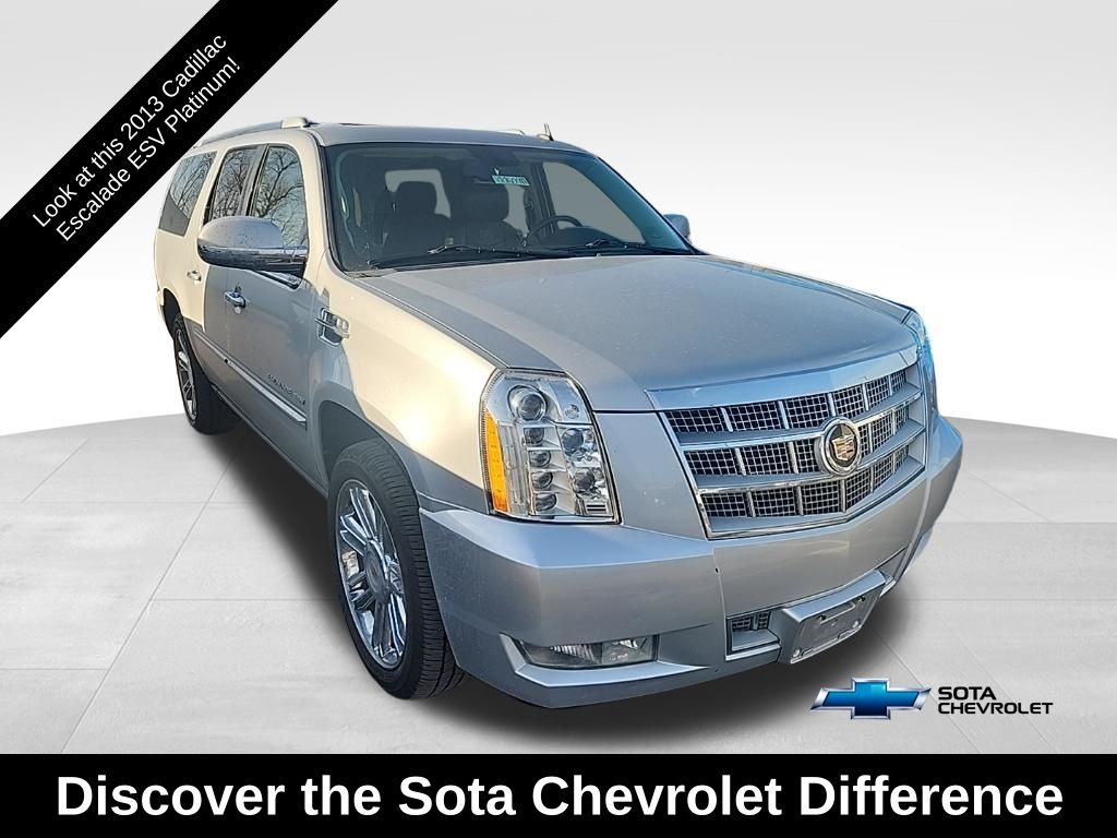 Radiant Silver Metallic 2013 Cadillac Escalade ESV Platinum 4WD SUV / Crossover All-Wheel Drive 6-Speed Automatic Overdrive