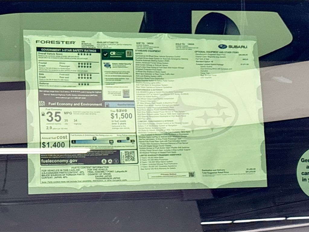 2026 Subaru Forester Hybrid Limited