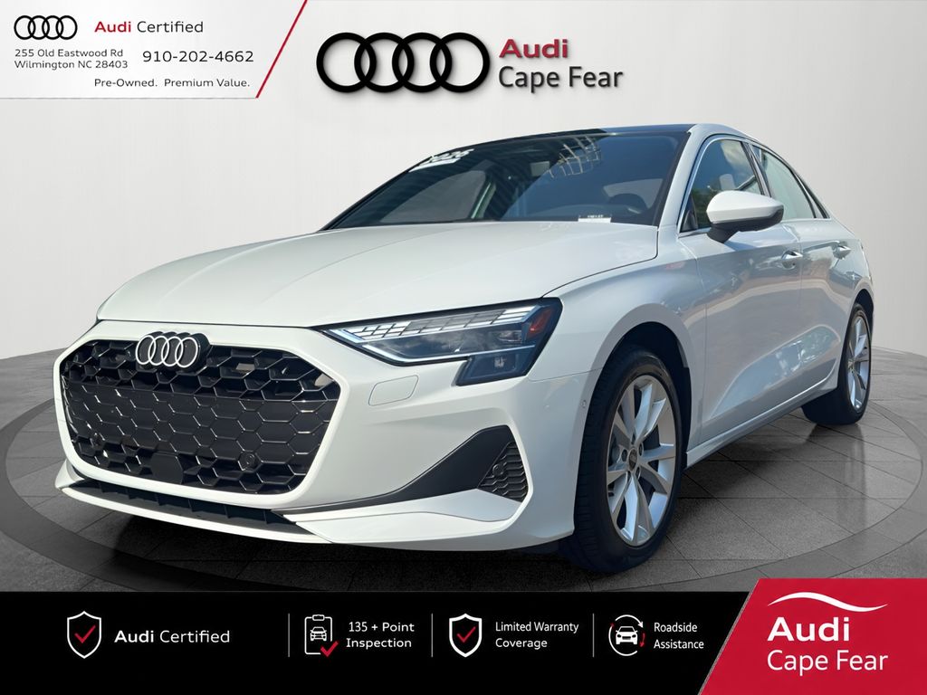 Glacier White 2026 Audi A3 Sedan All-Wheel Drive 7-Speed Automatic