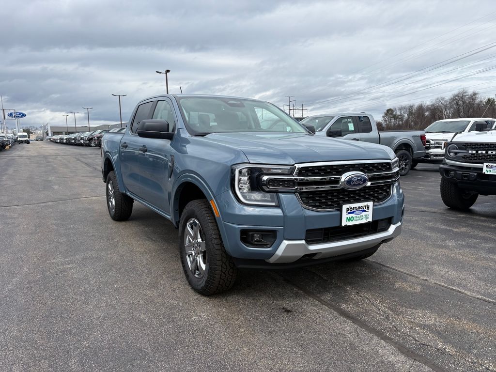 Blue (Azure Gray Metallic Tri-Coat) 2025 Ford Ranger XLT SuperCrew 4WD Pickup Truck Four-Wheel Drive Automatic