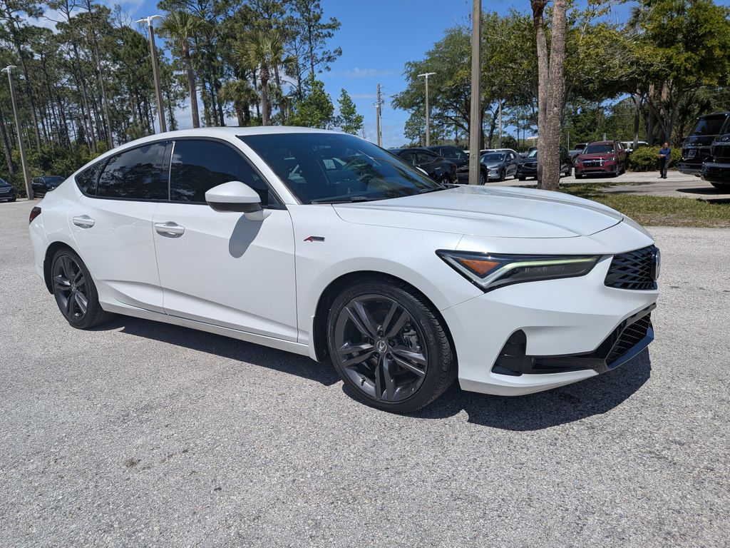 Platinum White Pearl 2024 Acura Integra FWD with A-SPEC Package Sedan Front-Wheel Drive Continuously Variable Transmission