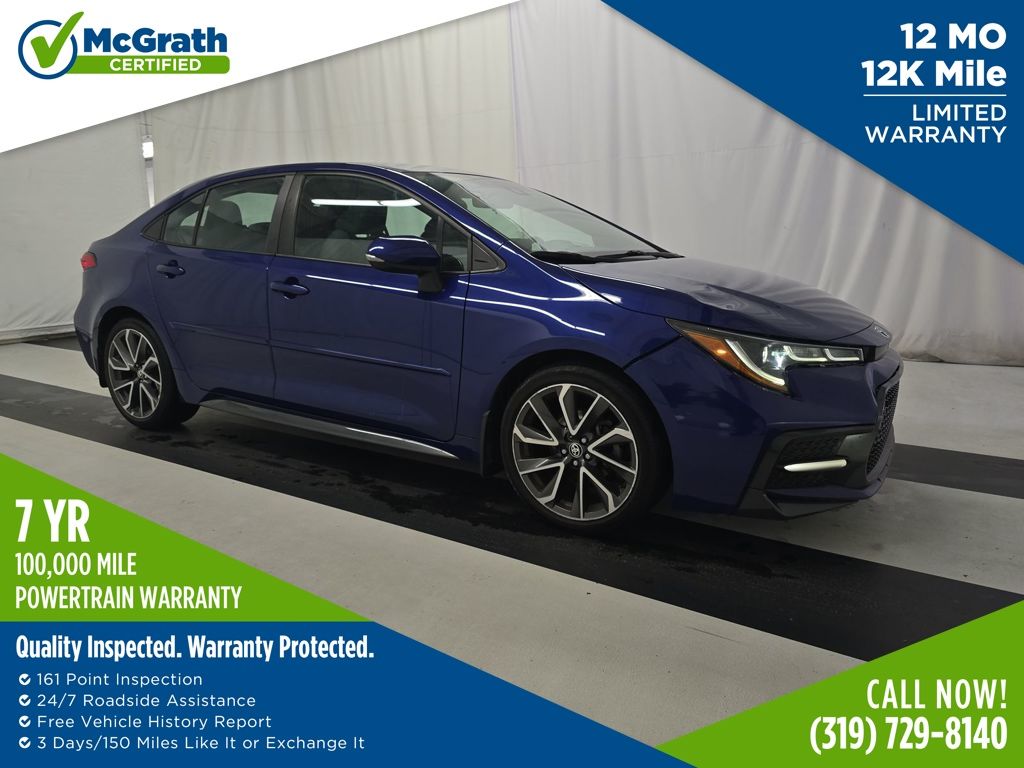 Blue 2021 Toyota Corolla SE FWD Sedan Front-Wheel Drive Continuously Variable Transmission