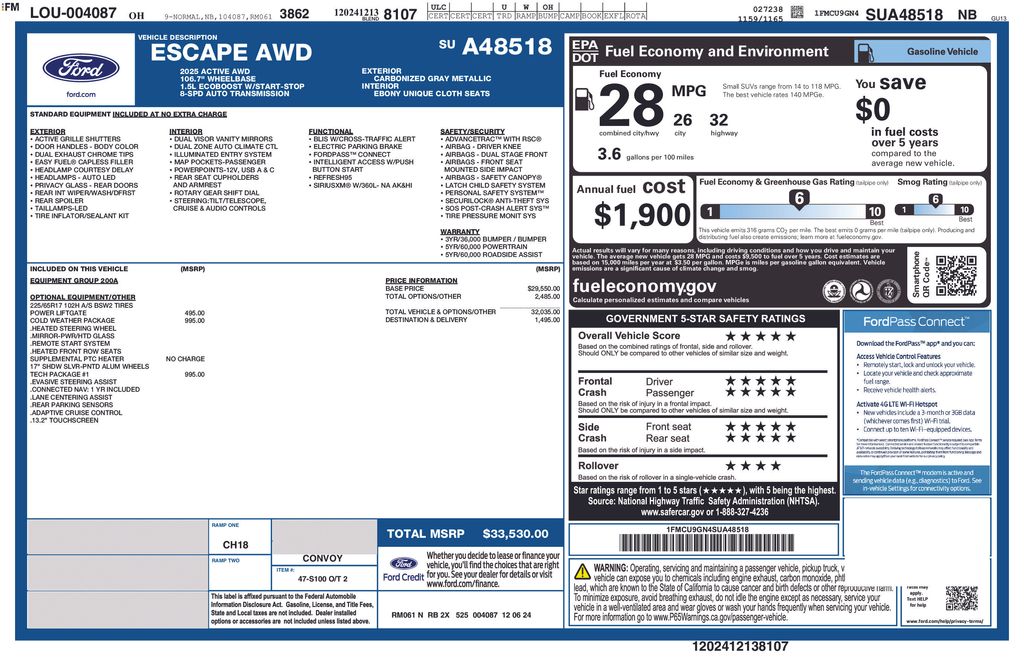 2025 Ford Escape Active Gray at Luther Ford