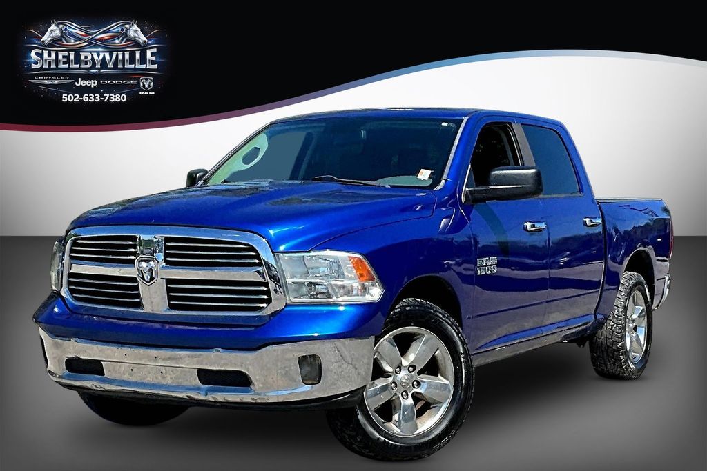 Blue Streak Pearlcoat 2015 RAM 1500 Big Horn Crew Cab 4WD Pickup Truck Four-Wheel Drive 8-Speed Automatic