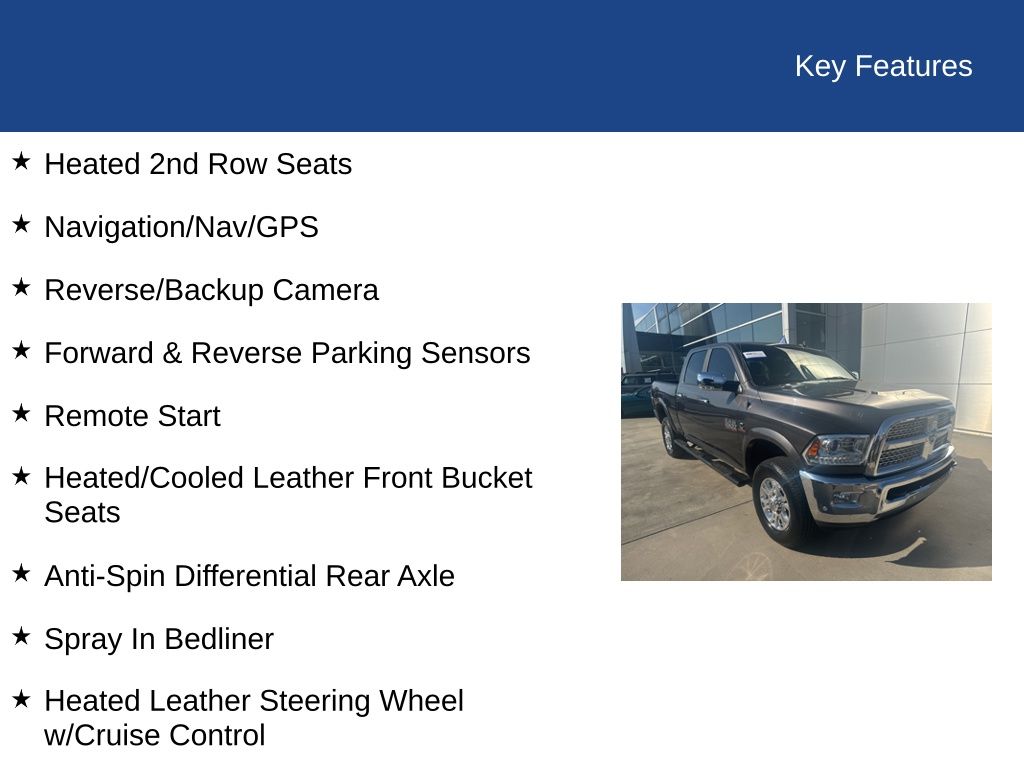 2018 Ram 2500 Laramie Crew Cab 4x4 6'4" Box