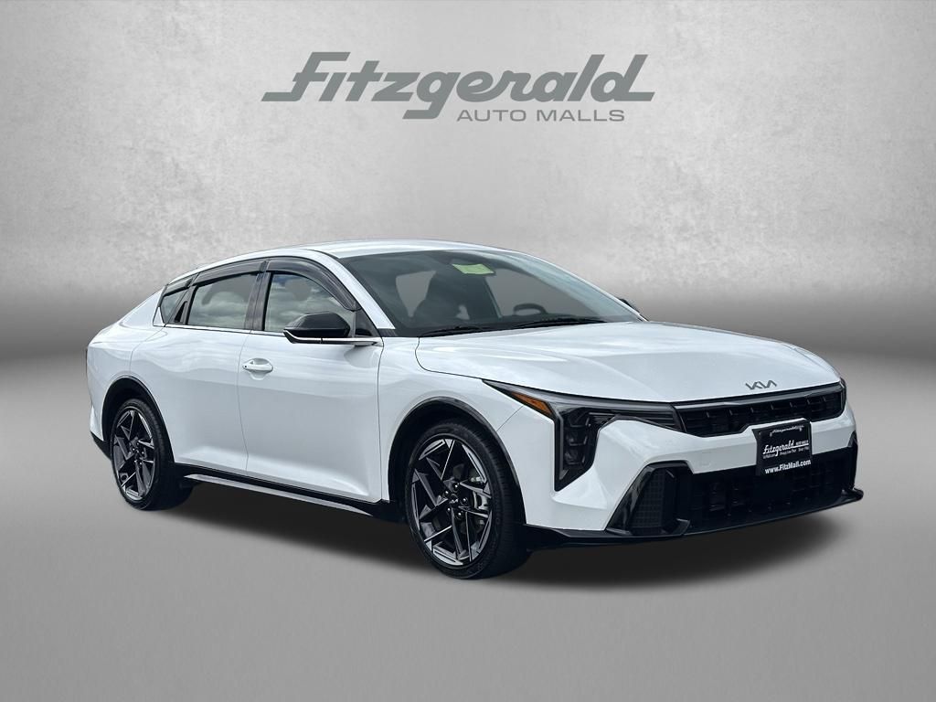 Snow White Pearl 2025 Kia K4 GT-Line FWD Sedan Front-Wheel Drive Continuously Variable Transmission