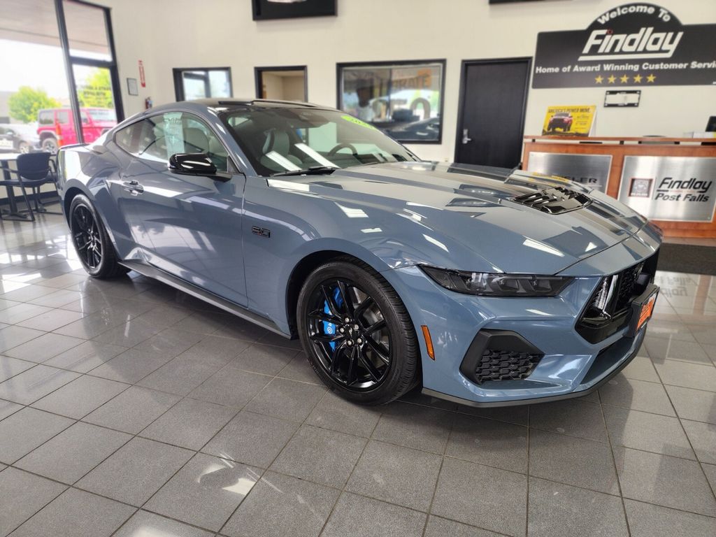 Vapor Blue 2024 Ford Mustang Coupe Rear-Wheel Drive 6-Speed Manual
