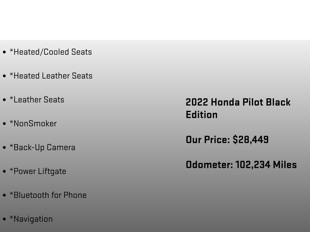 2022 Honda Pilot Black Edition Black at Honda North