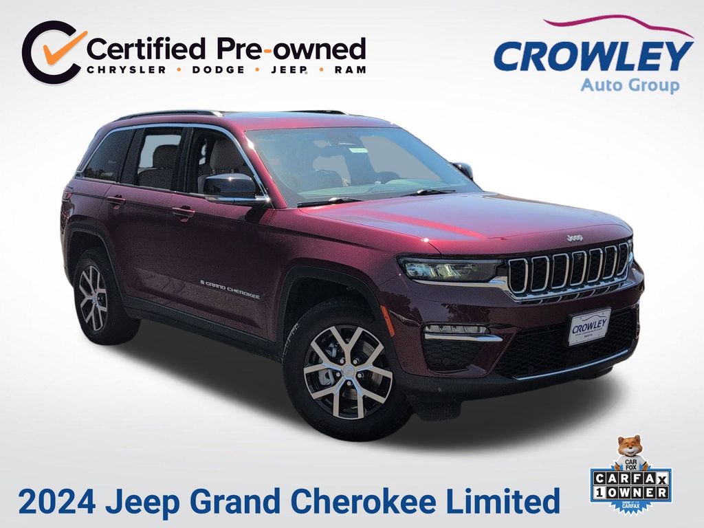 Velvet Red Pearlcoat 2024 Jeep Grand Cherokee SUV / Crossover Four-Wheel Drive 8-Speed Automatic