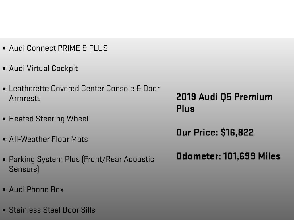 2019 Audi Q5 2.0T Premium Plus Gray at Audi Porsche Sewickley