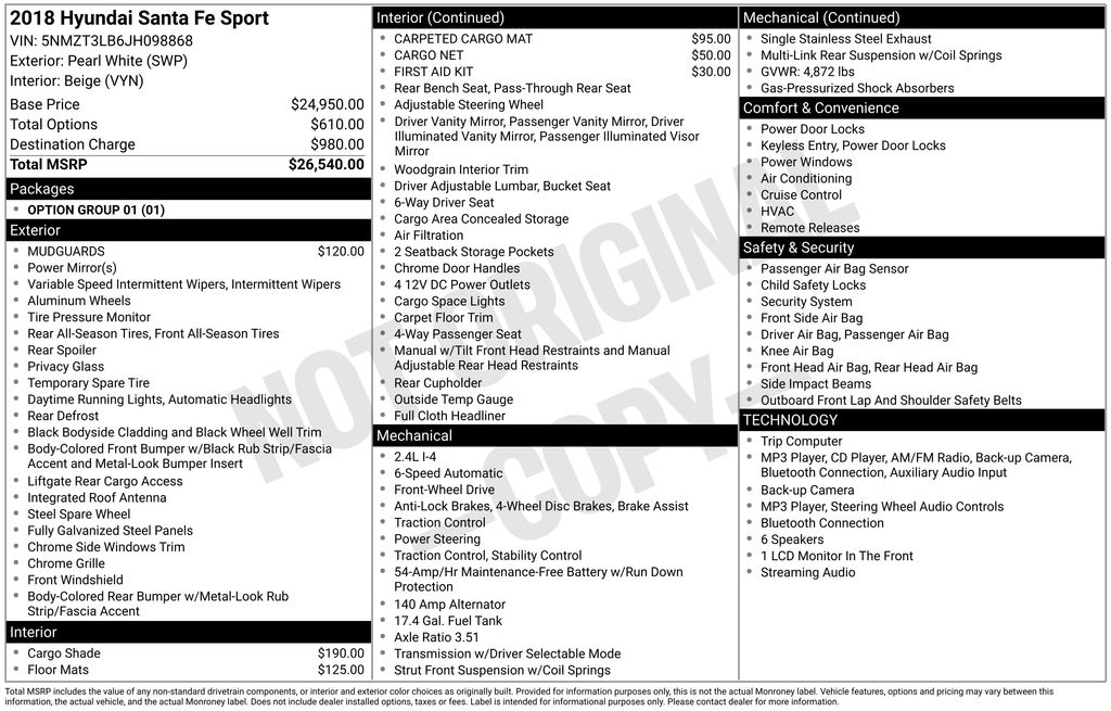 Used 2018 Hyundai Santa Fe Sport SUV