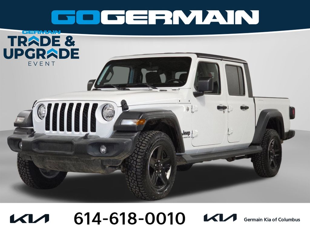 Bright White Clearcoat 2020 Jeep Gladiator Sport Crew Cab 4WD Pickup Truck Four-Wheel Drive 8-Speed Automatic