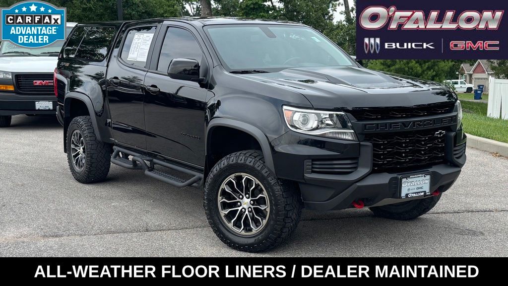 Black 2022 Chevrolet Colorado Pickup Truck Four-Wheel Drive 8-Speed Automatic