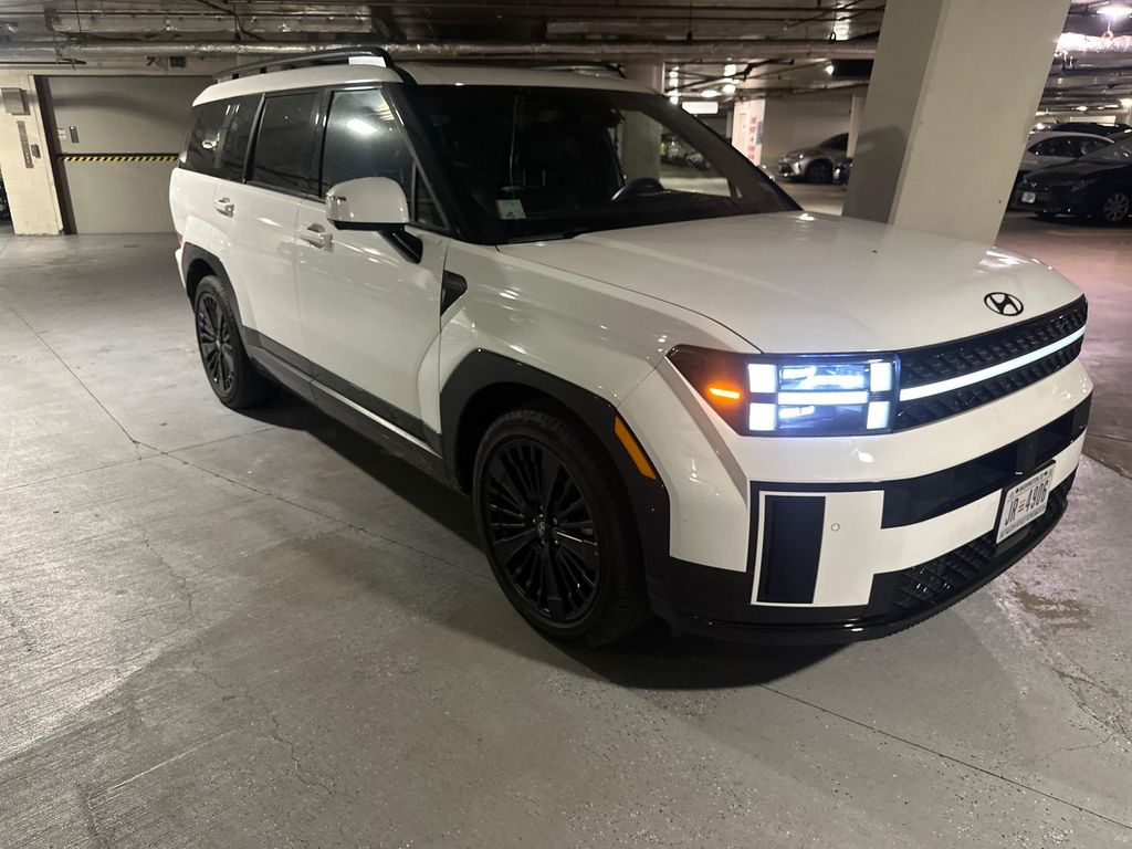 White 2025 Hyundai Santa Fe Hybrid Calligraphy AWD SUV / Crossover All-Wheel Drive 6-Speed Automatic