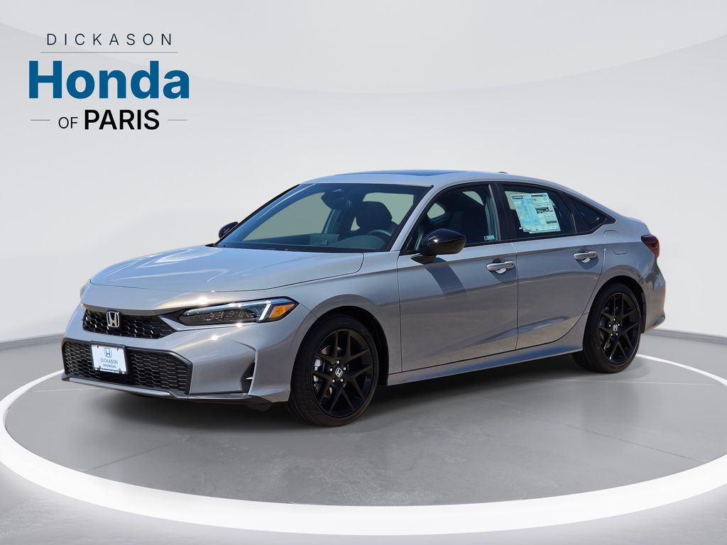 Urban Gray Pearl 2026 Honda Civic Hybrid Sedan Front-Wheel Drive Continuously Variable Transmission