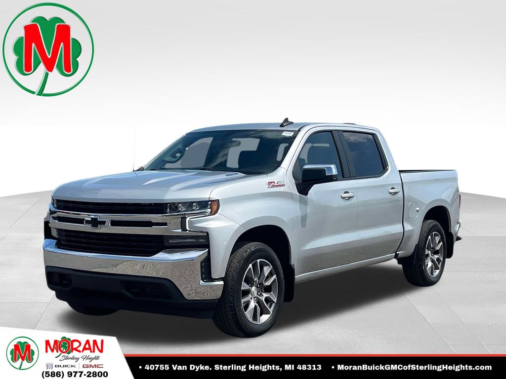Silver Ice Metallic 2021 Chevrolet Silverado 1500 Pickup Truck Four-Wheel Drive Automatic