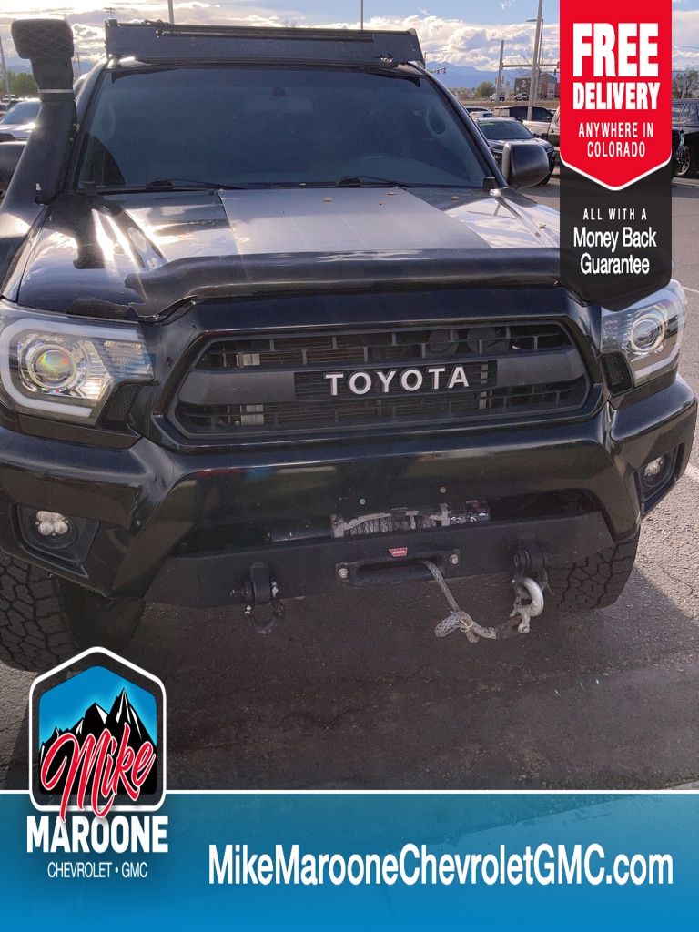 Black 2014 Toyota Tacoma Double Cab SB V6 4WD Pickup Truck Four-Wheel Drive 6-Speed Manual